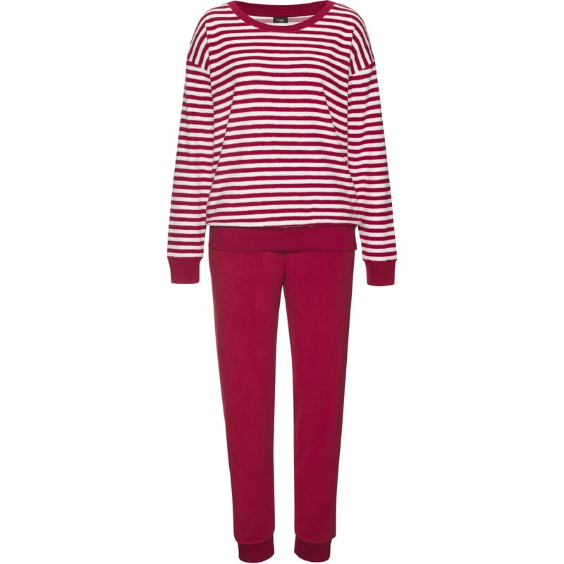 VIVANCE Pyžamo Dreams krvavo červená / biela 57281615