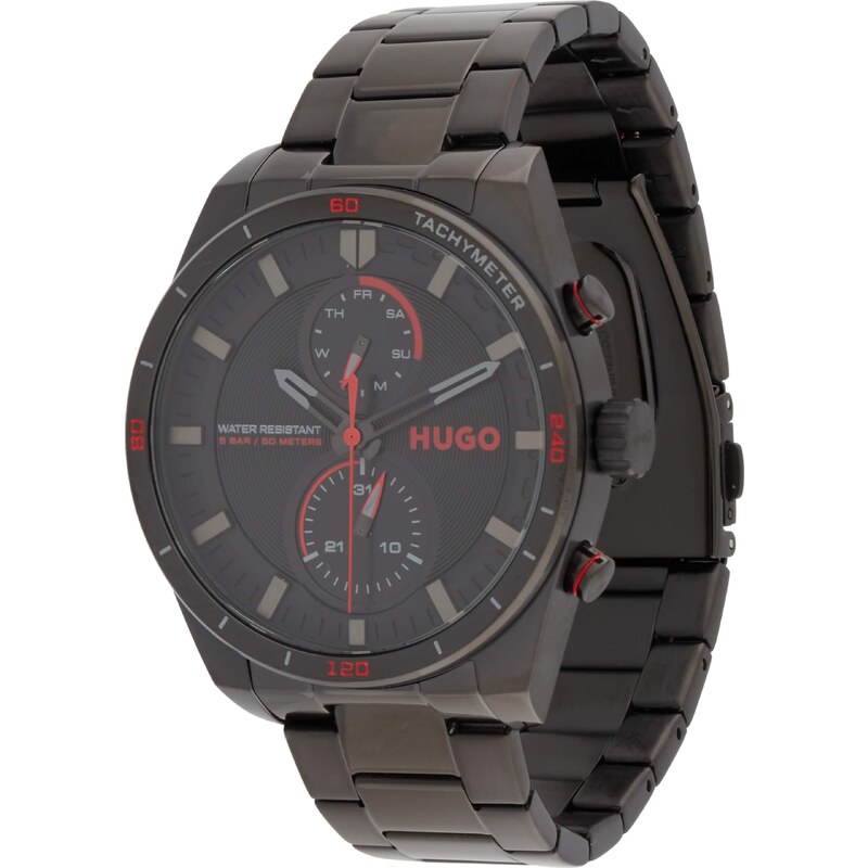 HUGO Analógové hodinky #FAST čierna 57282330
