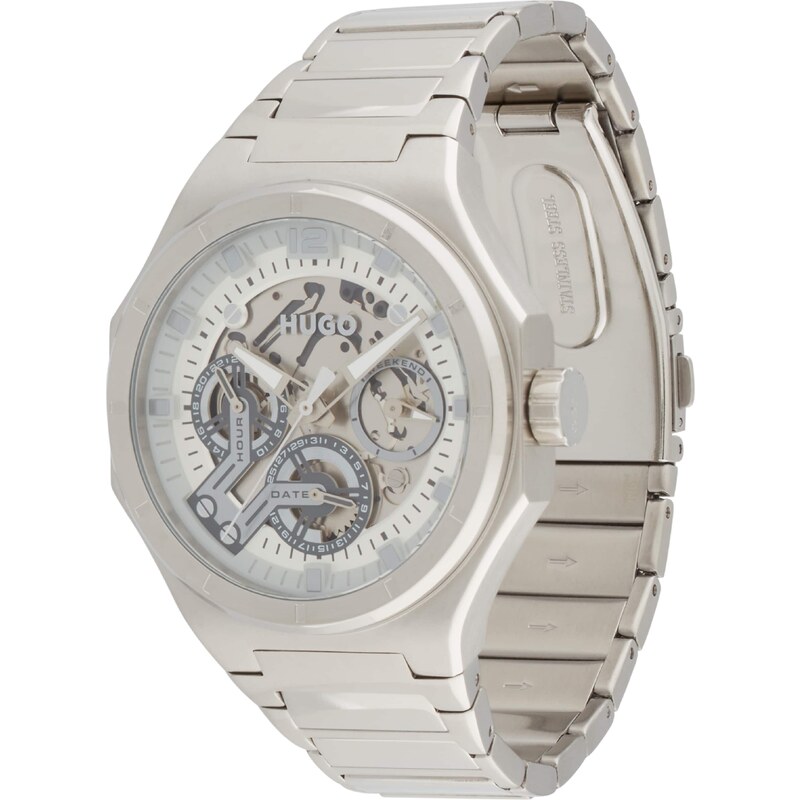 HUGO Analógové hodinky #GRAIL SKELETON námornícka modrá / strieborná 57282342