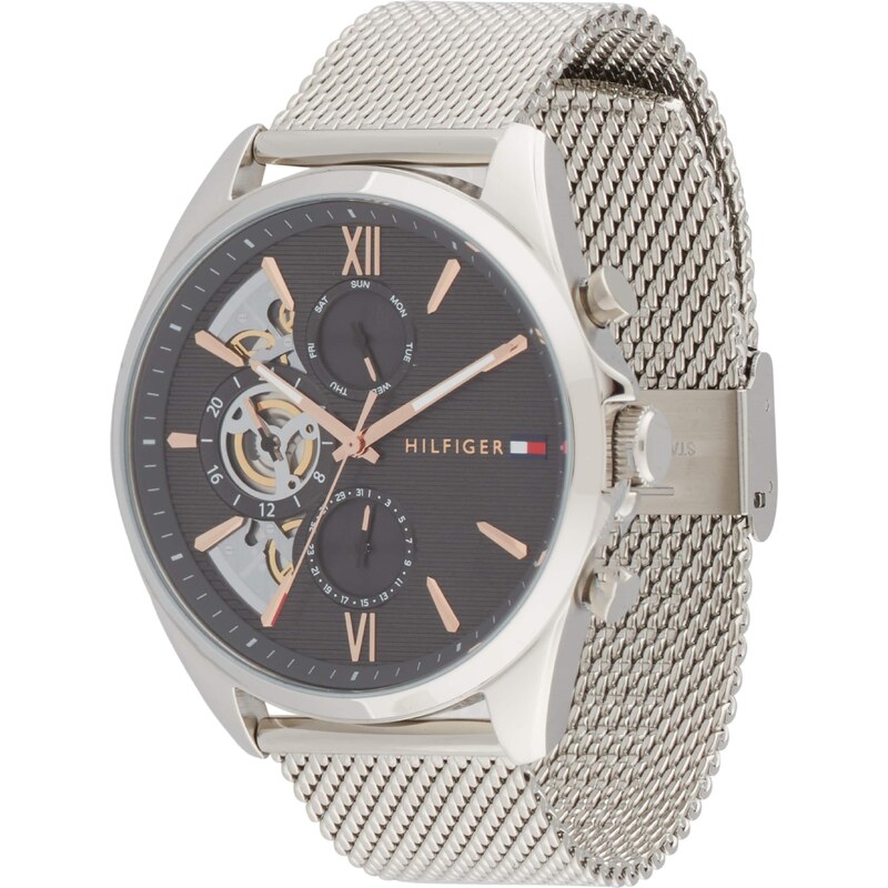 TOMMY HILFIGER Analógové hodinky BAKER ružové zlato / čierna / 57282395