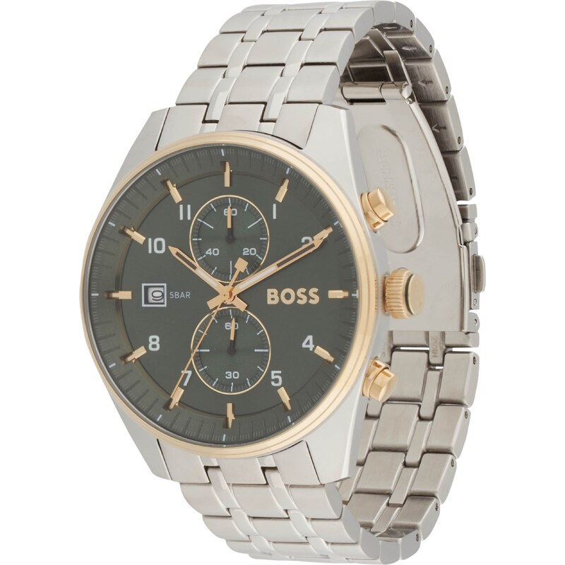 BOSS Analógové hodinky SKYTRAVELLER zlatá / čierna / strieborná 57282397