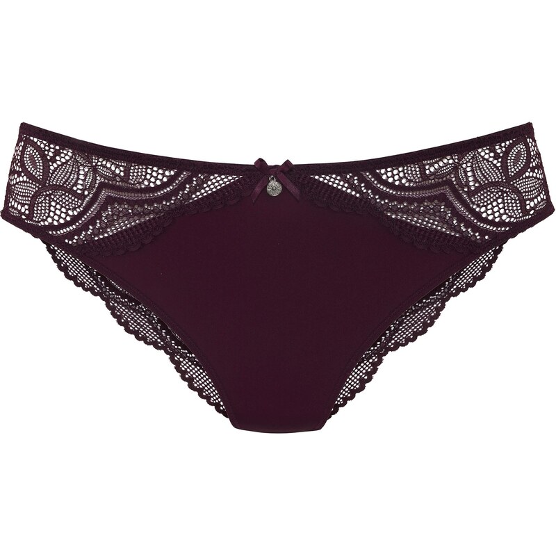 NUANCE Nohavičky Tanga baklažánová 57281769