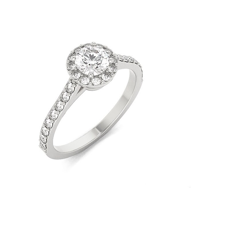 Žatecký Halo prsteň biele zlato 49893193