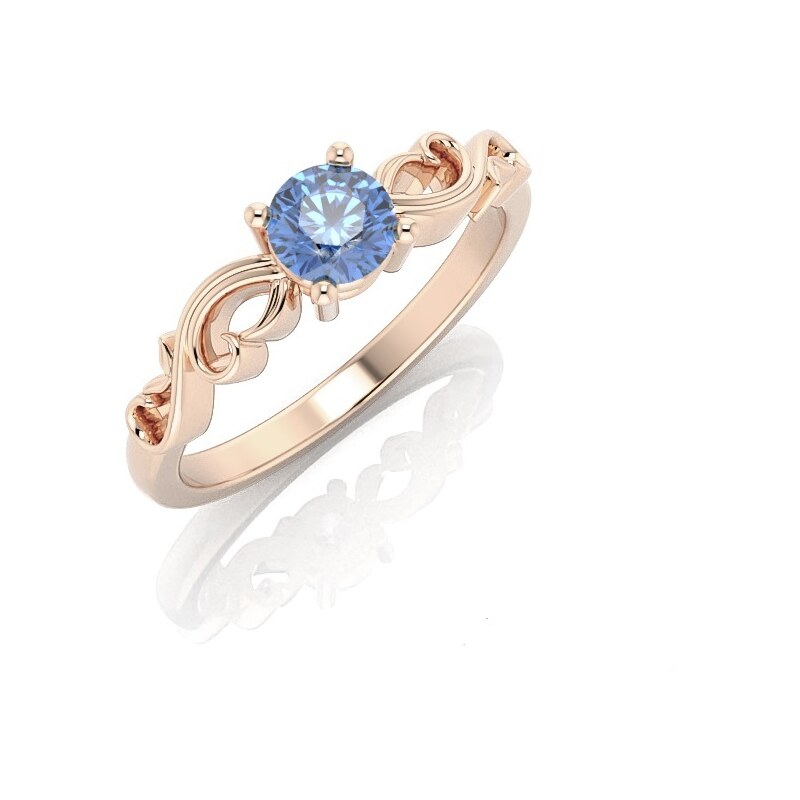 Dámsky prsteň z ružového zlata s topásom 22190/RT 44071181