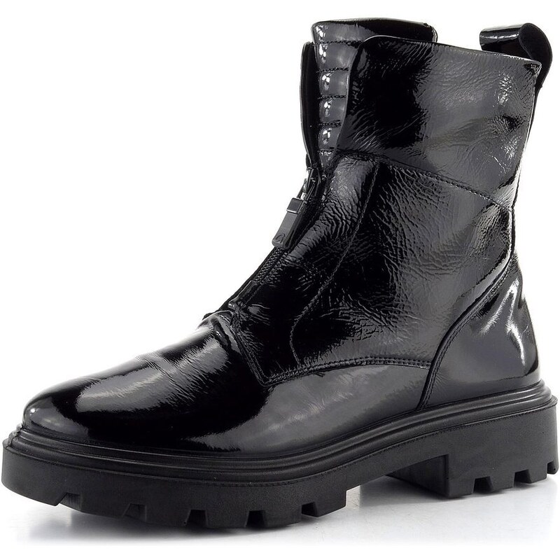 Ara dámský lakovaný kotník se středovým zipem Manchester Schwarz 12 62752136