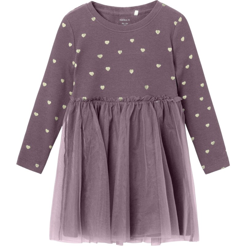 NAME IT Šaty NMFNadja pastelovo žltá / černicová 57309259