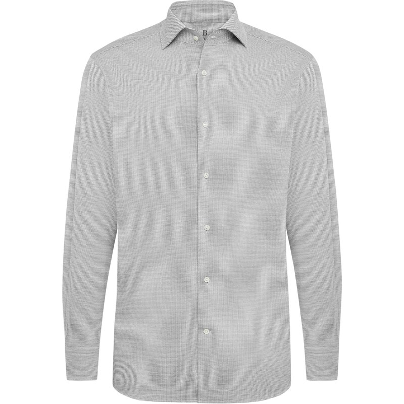 Boggi Milano Košeľa sivá / antracitová / biela 57485051