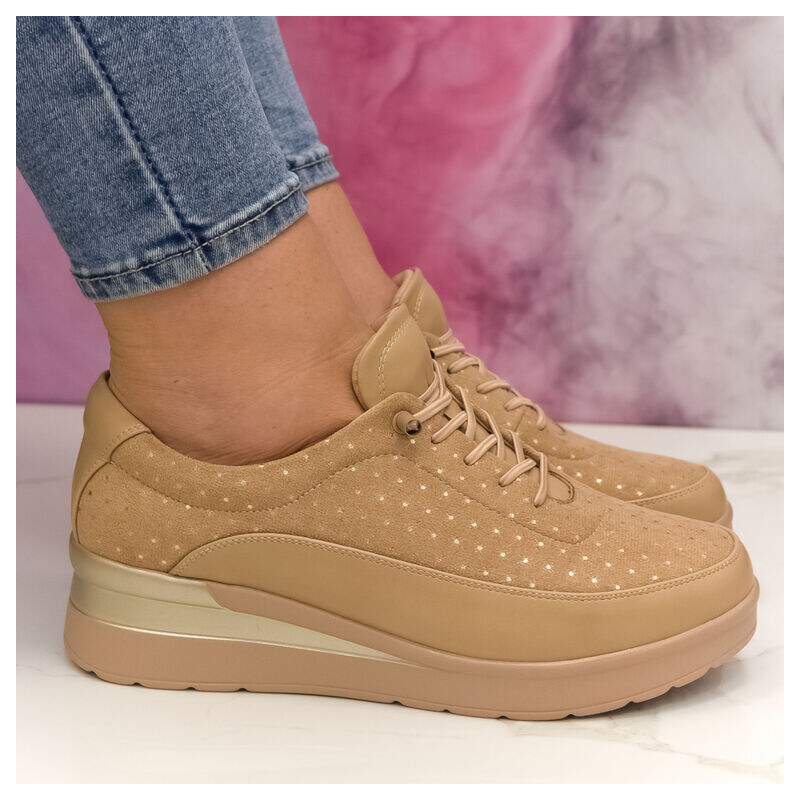 WDE Dámske khaki tenisky LANNA 57314445