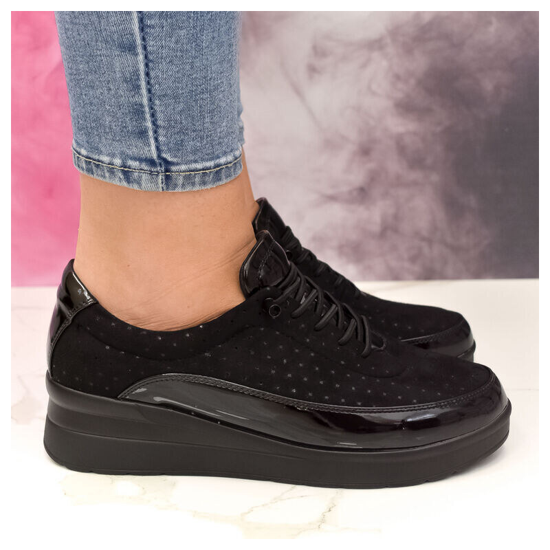 WDE Dámske čierne tenisky LANNA 57314446