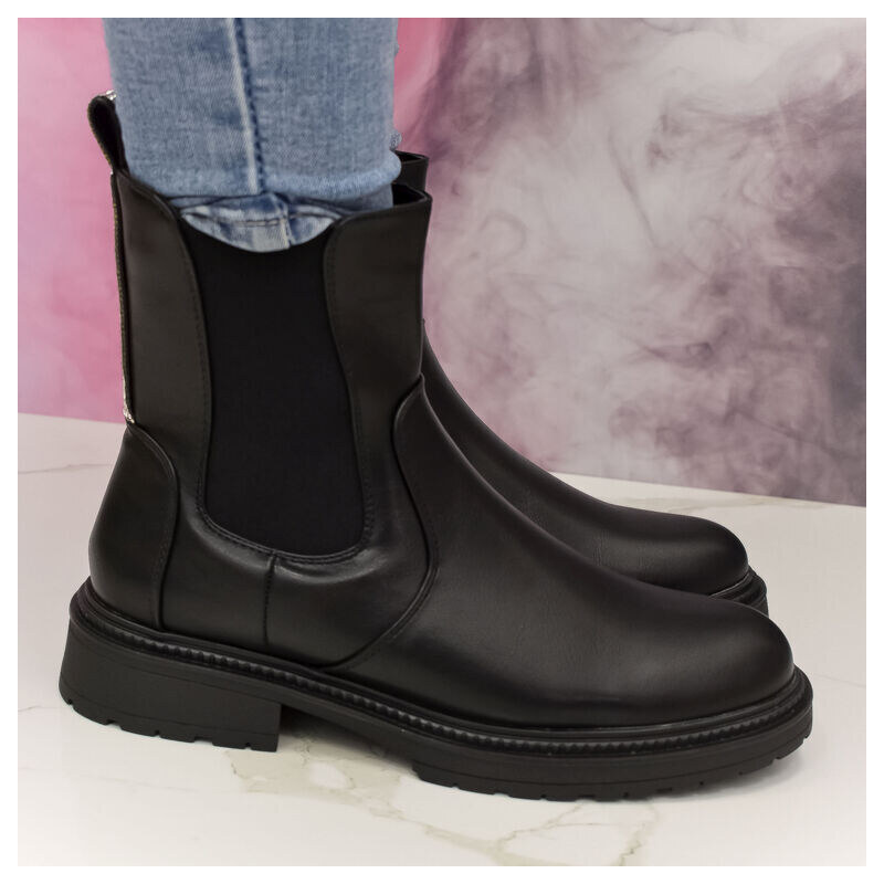 BOSIDO Dámske čierne členkové topánky LAURA 57314462