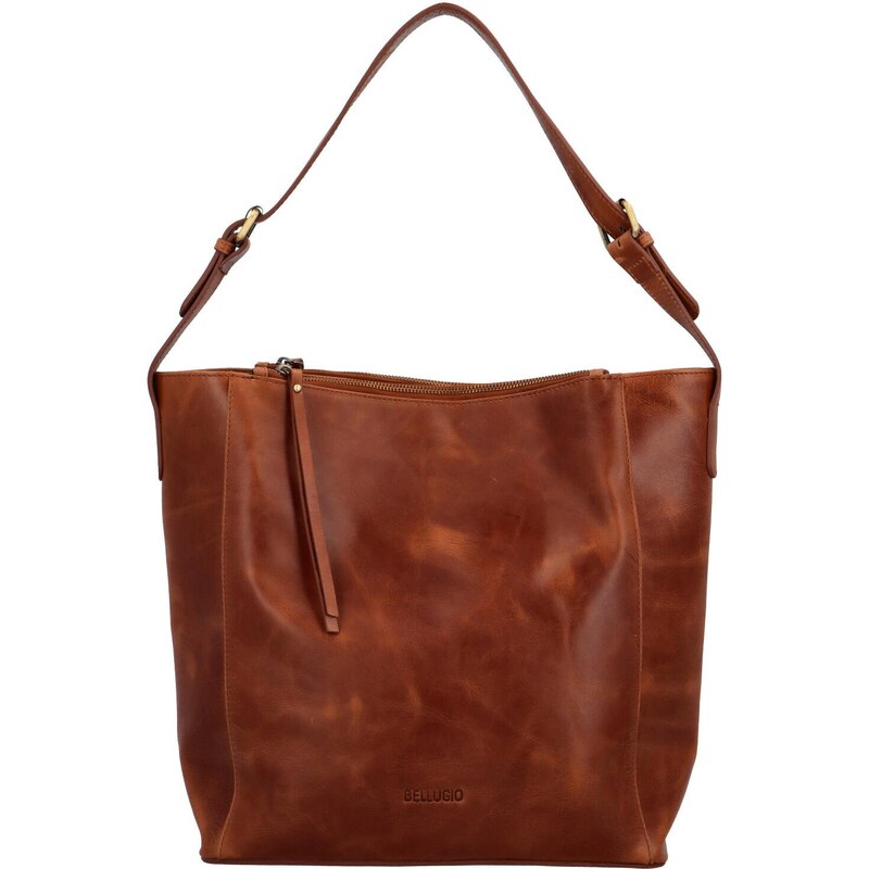 Dámska kožená kabelka na rameno koňaková - Bellugio Kyera koňak 66700191