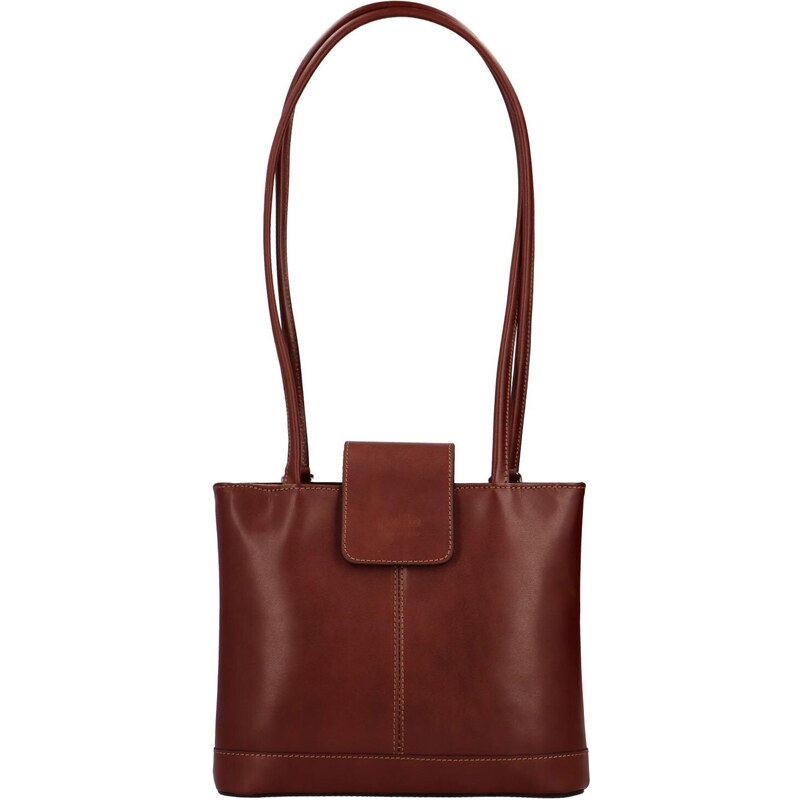 ItalY Dámska kožená kabelka batôžtek hnedá - Delami Vera Pelle Larry 67479510
