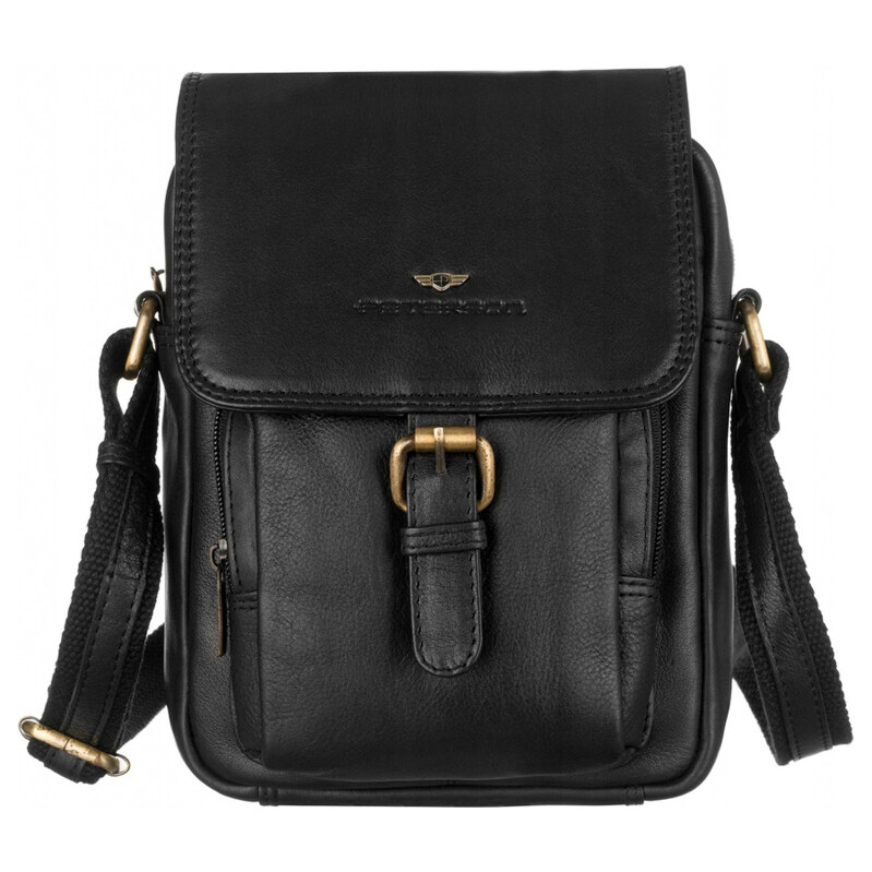 Peterson Pánska kožená crossbody taška čierna (KT219) 59793079