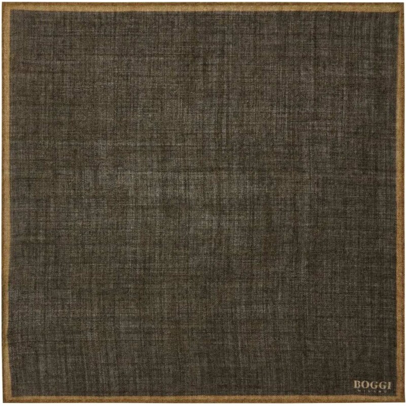 Boggi Milano Ozdobná vreckovka hnedá / tmavohnedá 57349558