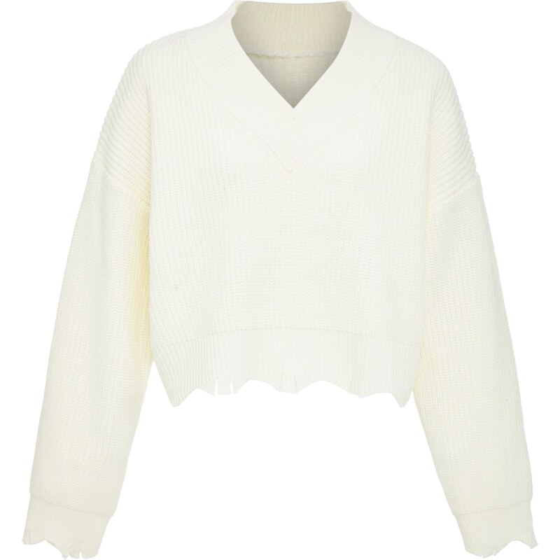 MYMO Sveter biela ako vlna 57349003