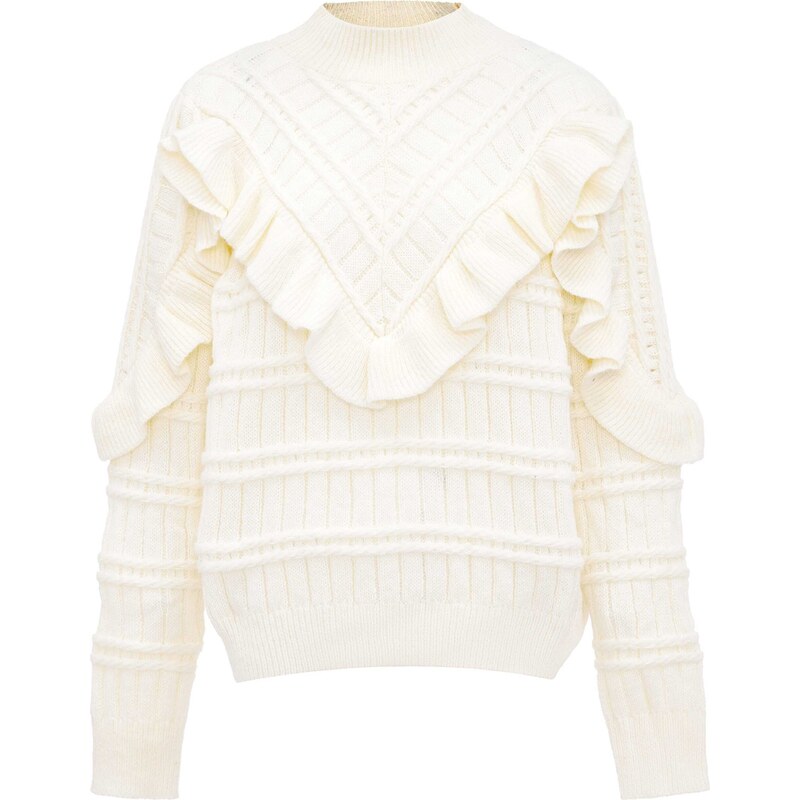 faina Sveter biela ako vlna 57349006