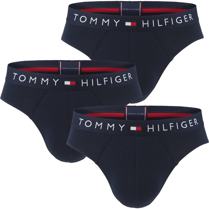 TOMMY HILFIGER - slipy 3PACK TH original cotton stretch desert sky 57360056