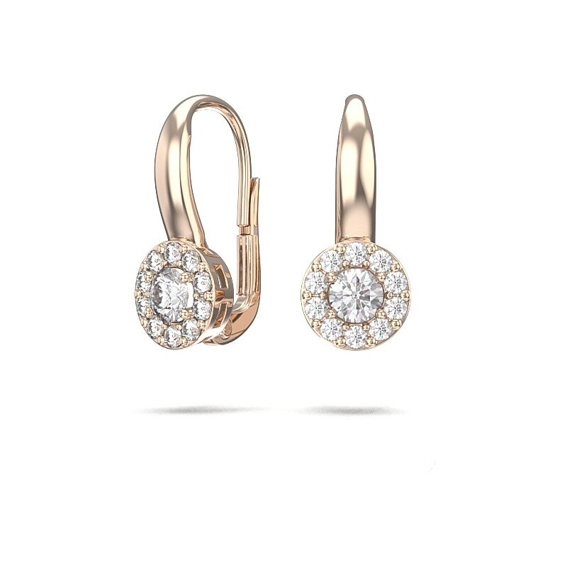 Halo náušnice z ružového zlata 23229/RXX 50341854