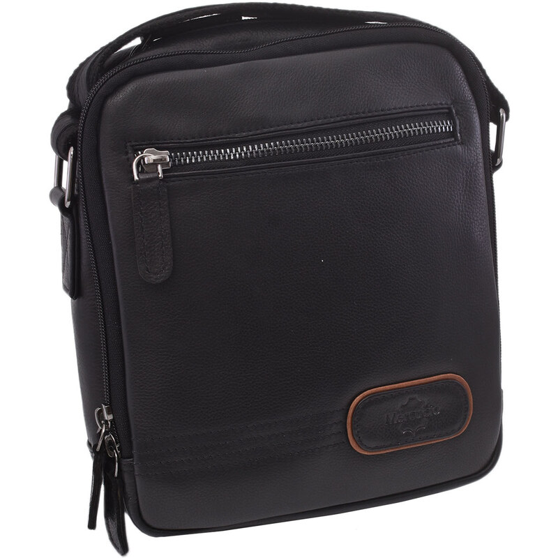 Mercucio Pánske kožené crossbody čierna nappa 250854 64524494