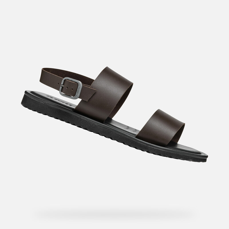 Brown mens sandals Geox Erice - Mens 57385644