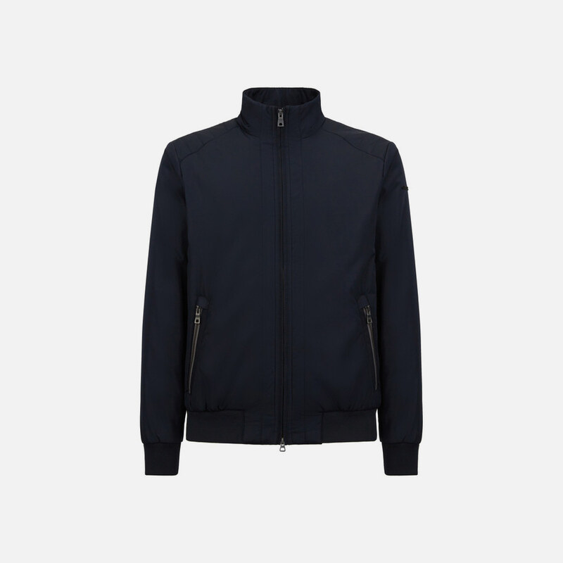 Dark Blue Mens Quilted Jacket Geox Damiano - Mens 57385739