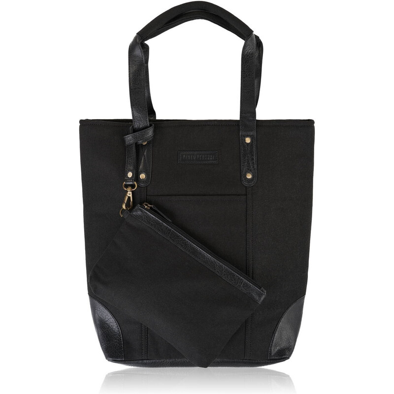 Paolo Peruzzi Shopper taška + kozmetická taštička E-23-BL | čierna E 57402378