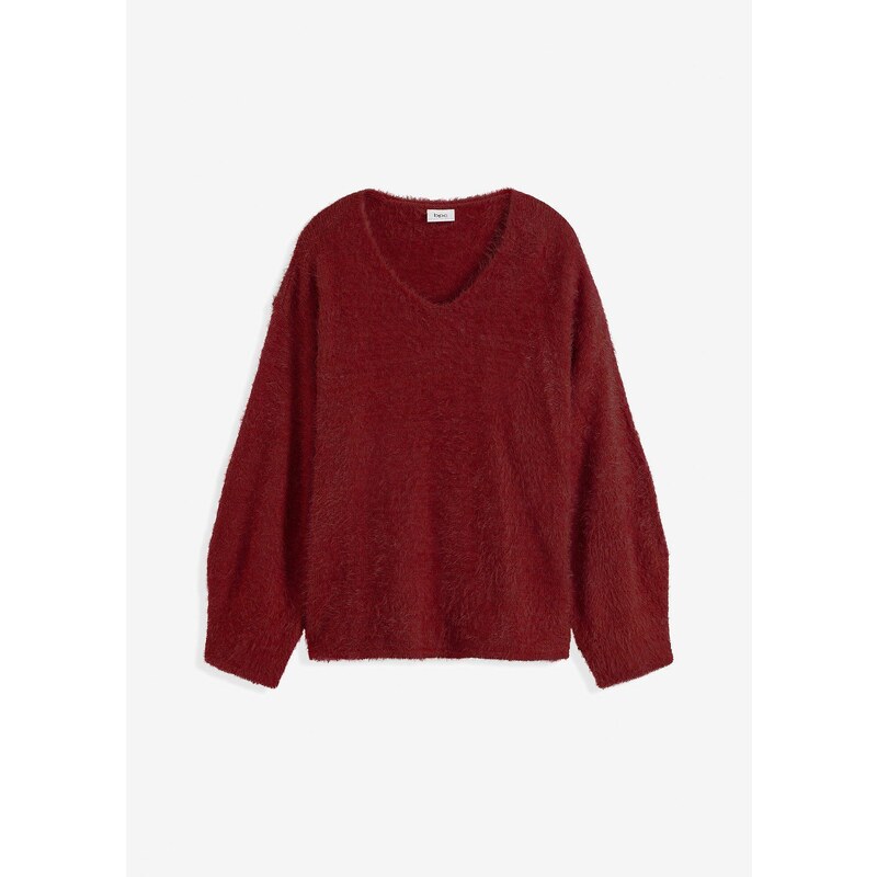 bonprix Oversize-pulóver, farba červená 57336341