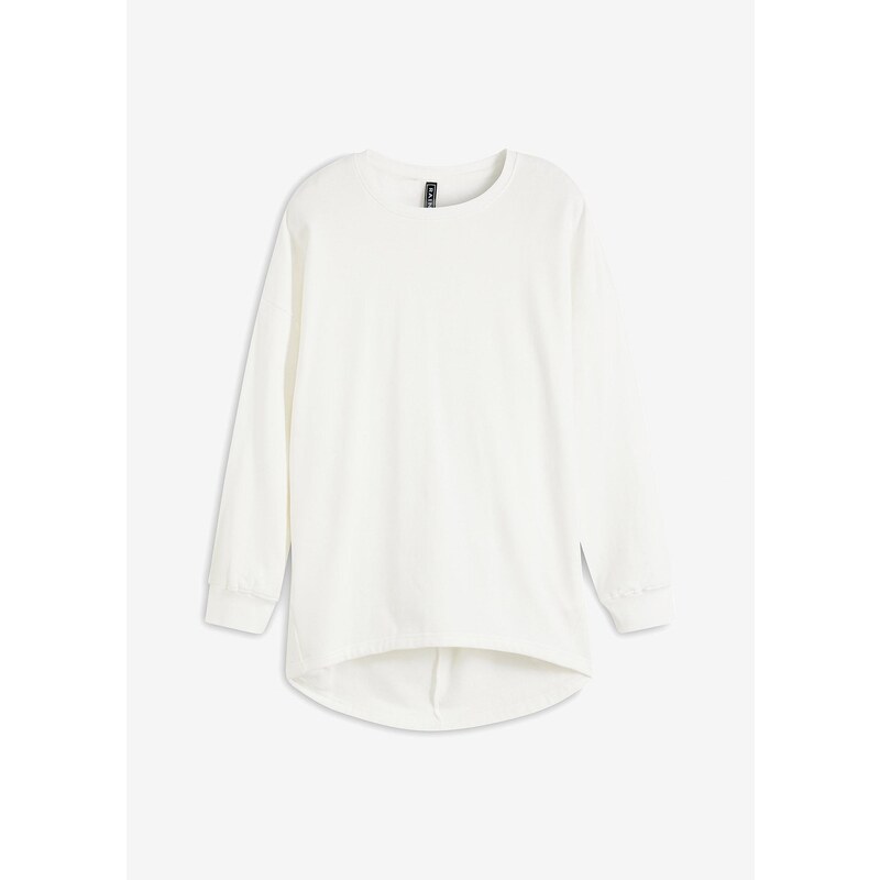 bonprix Oversize-mikina z čistej bavlny, farba biela 57336457