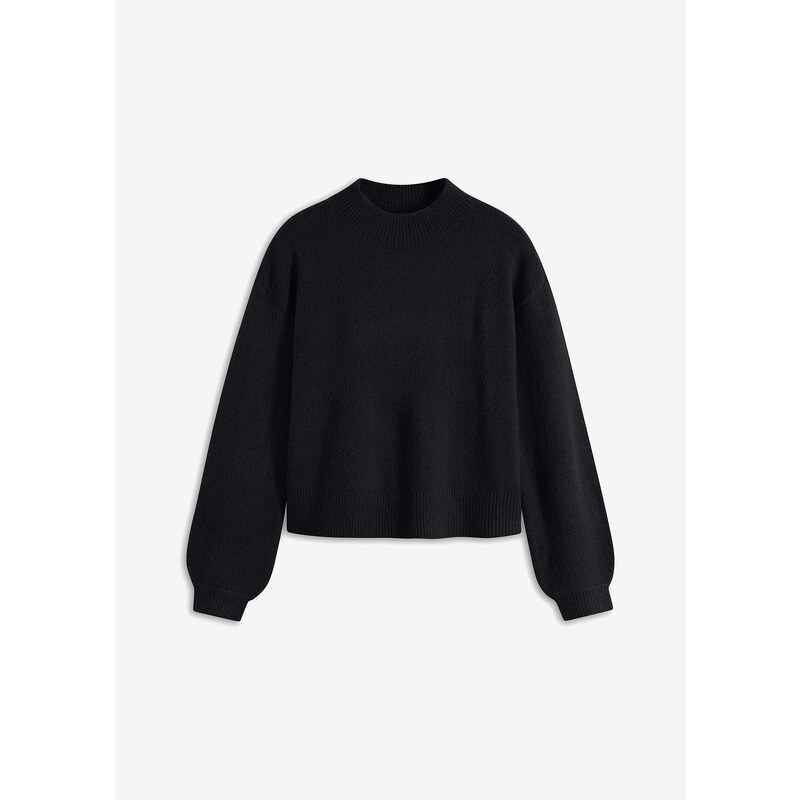 bonprix Krátky pulóver, farba čierna 57336498