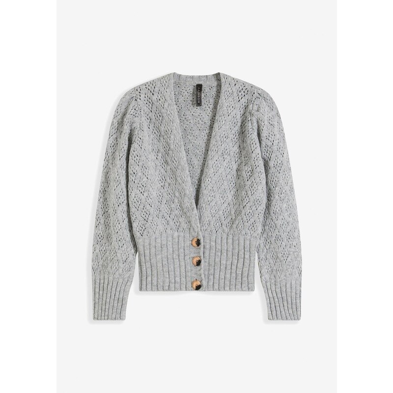 bonprix Jemne pletený sveter, farba šedá 57336504