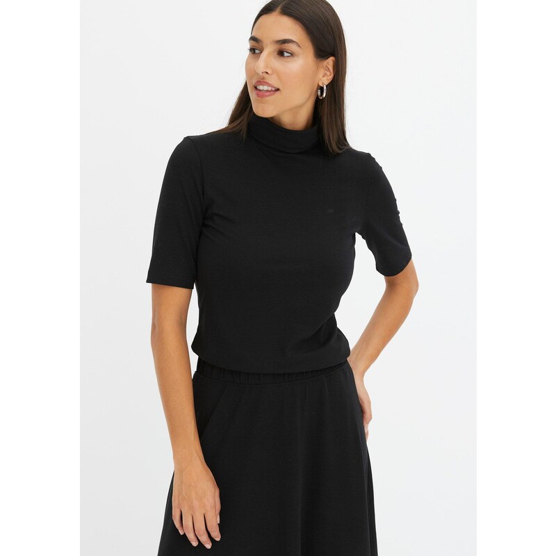 bonprix Rolákové tričko, farba čierna 57336274