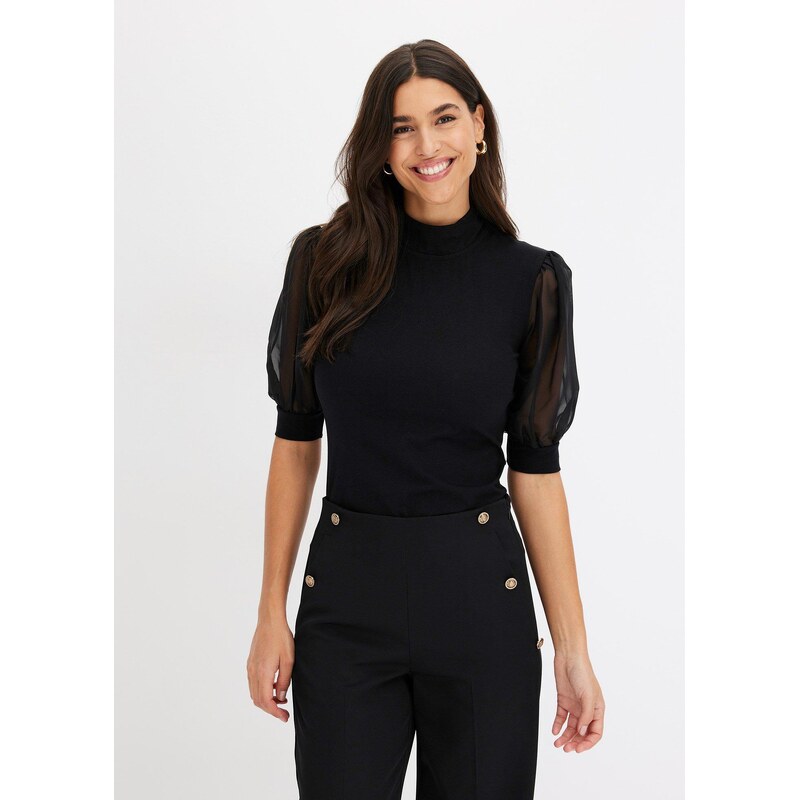 bonprix Tričko z bavlny, farba čierna 57336283