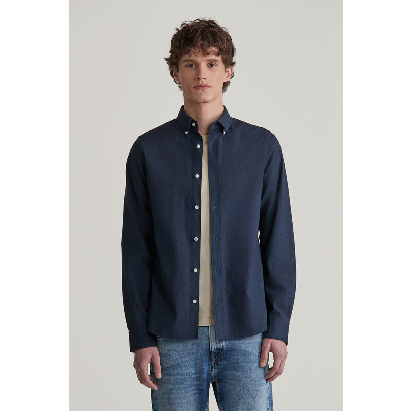 KOŠEĽA GANT SLIM FLANNEL MELANGE SHIRT MARINE 57412729