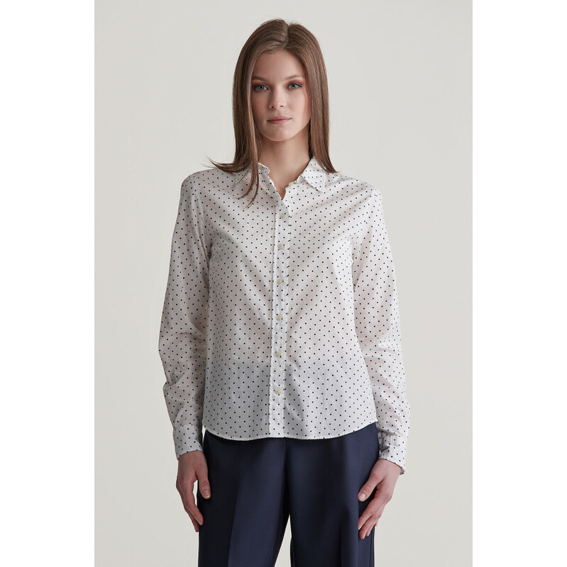 KOŠEĽA GANT REG DOT PRINT CTN VOILE SHIRT EGGSHELL 57412740