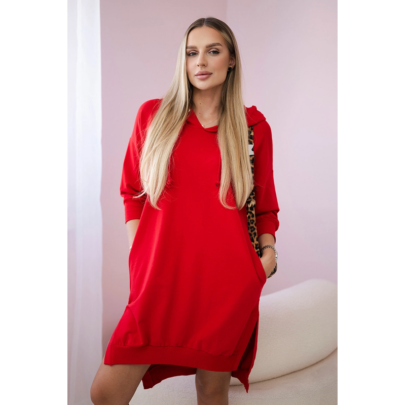 Šaty 9078 s kapucňou a dlhším chrbtom 64235463