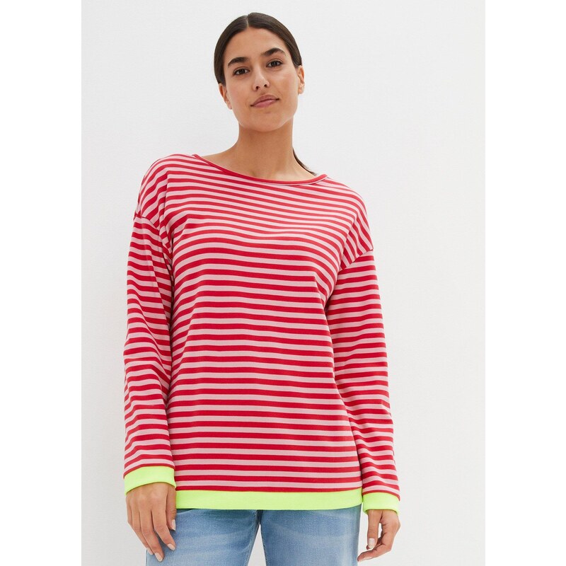 bonprix Tričko s dlhým rukávom, farba ružová 57402408