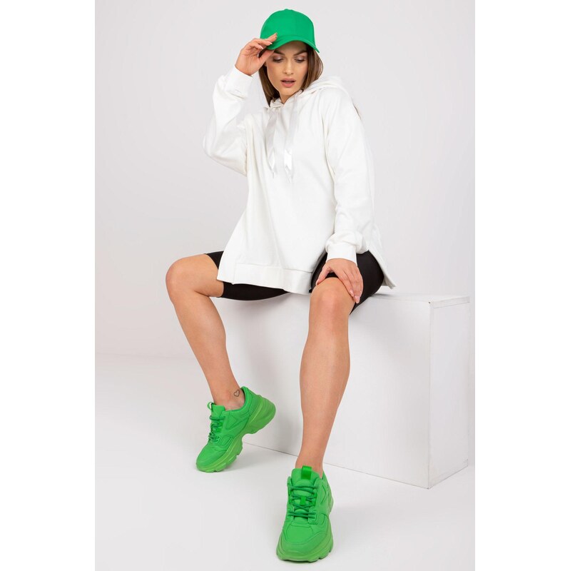 MladaModa Mikina s kapucňou model 40215 farba ecru 57436421