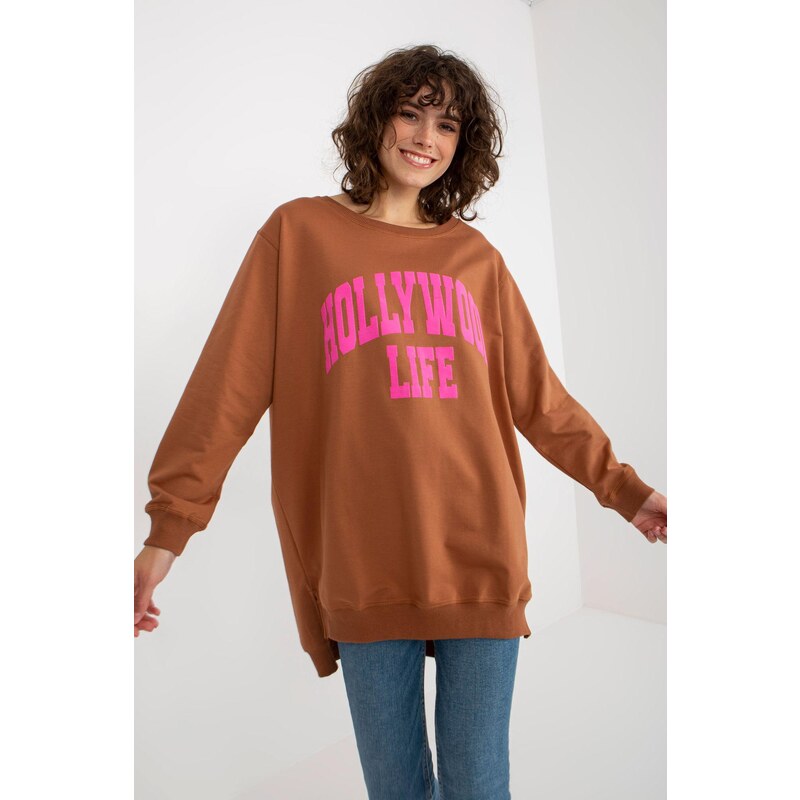 MladaModa Mikina s predlženou zadnou časťou a nápisom Hollywood Life 57436459