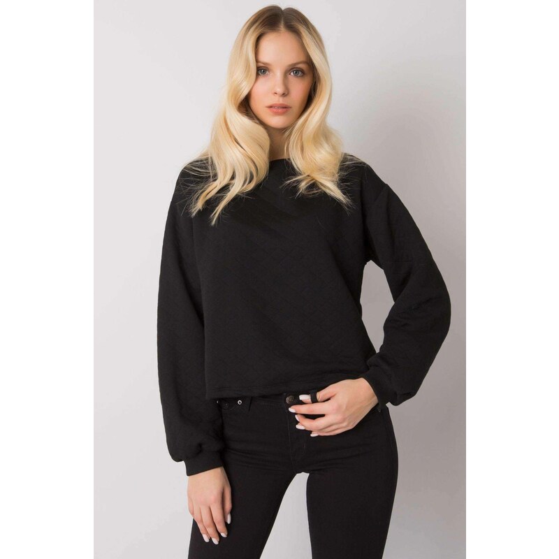 MladaModa Prešívaná mikina Kerstine bez kapucne čierna 57436482