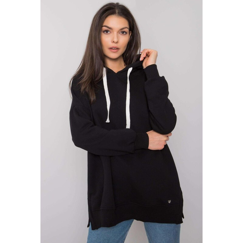 MladaModa Bavlnená mikina Cleveland s kapucňou čierna 57436516
