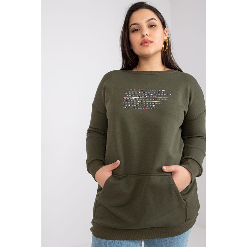 MladaModa Oversize mikina Desiree s potlačou a klokaním vreckom farba 57436521