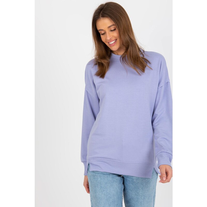 MladaModa Mikina bez kapucne model 02104 farba lila 57436571