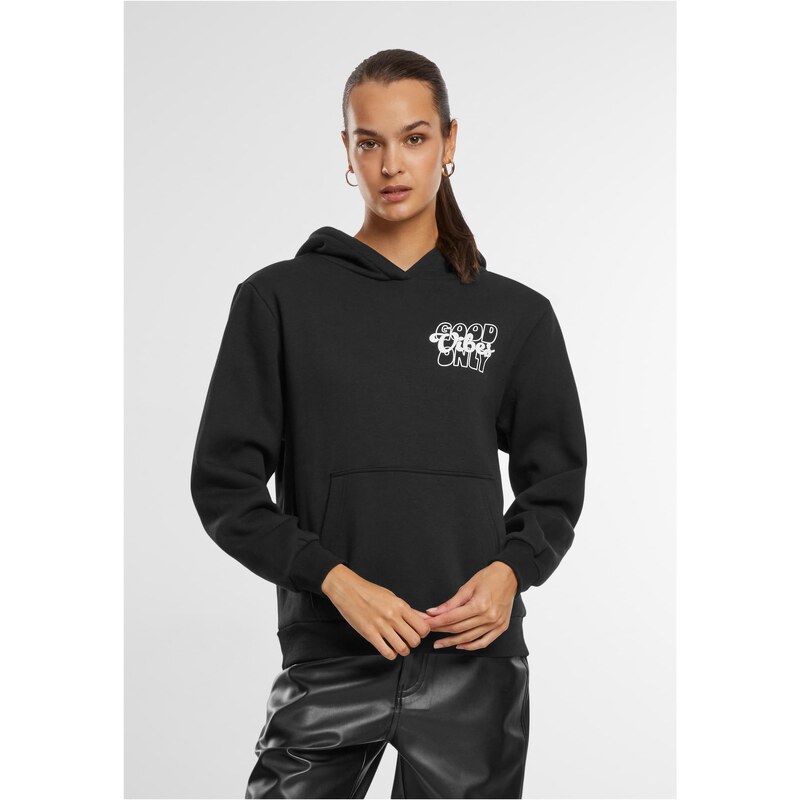 Mister Tee Womens Sweatshirt Good Vibes Puff Print Black 57444263