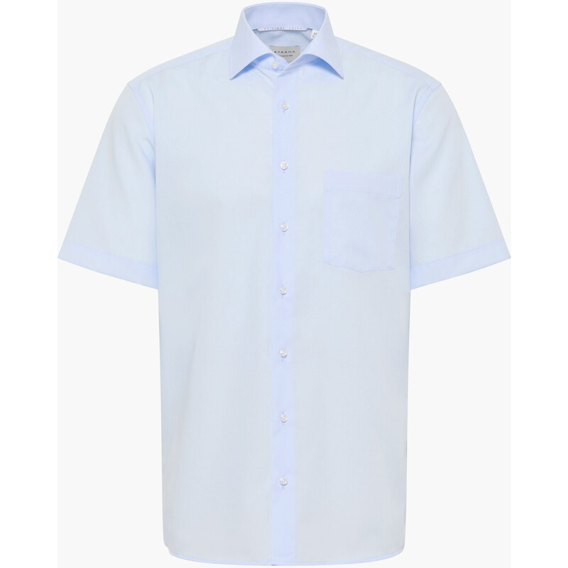 Pánska svetlo modrá nežehlivá košeľa ETERNA Modern Fit s krátkym 59057234