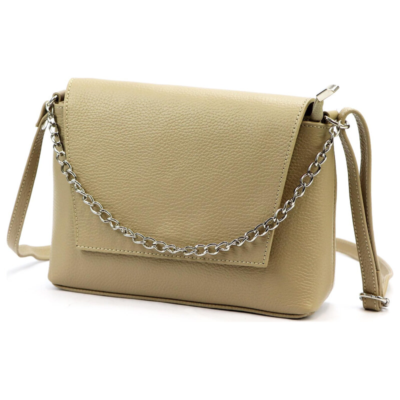 Kožená kabelka Luka béžová KZ54828 62468793