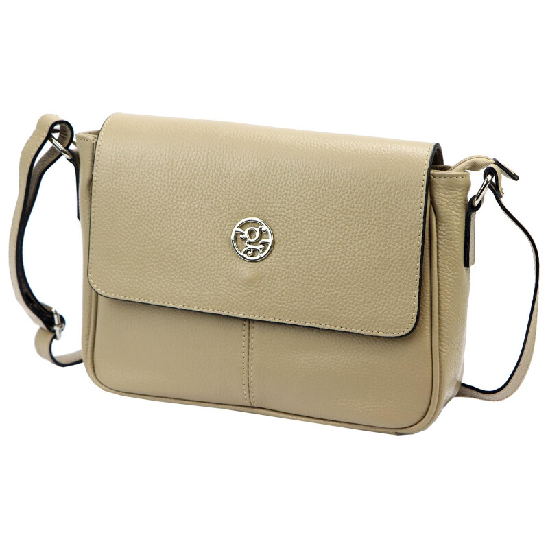 Kožená kabelka Gregorio béžová KZ54819 62468795