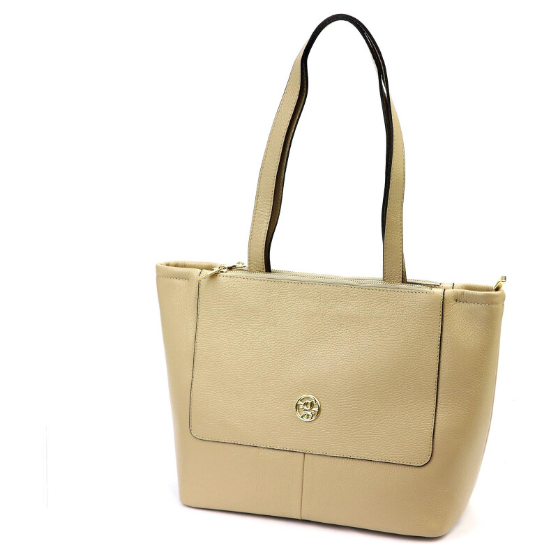 Kožená kabelka Gregorio béžová KZ54840 62179252