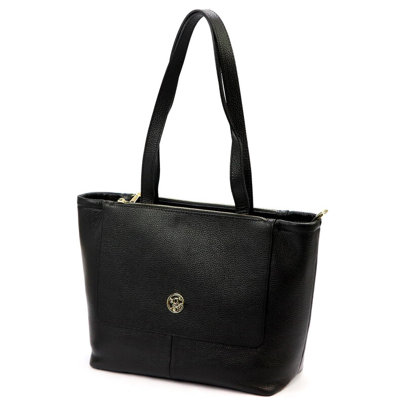 Kožená kabelka Gregorio čierna KZ54837 63260925