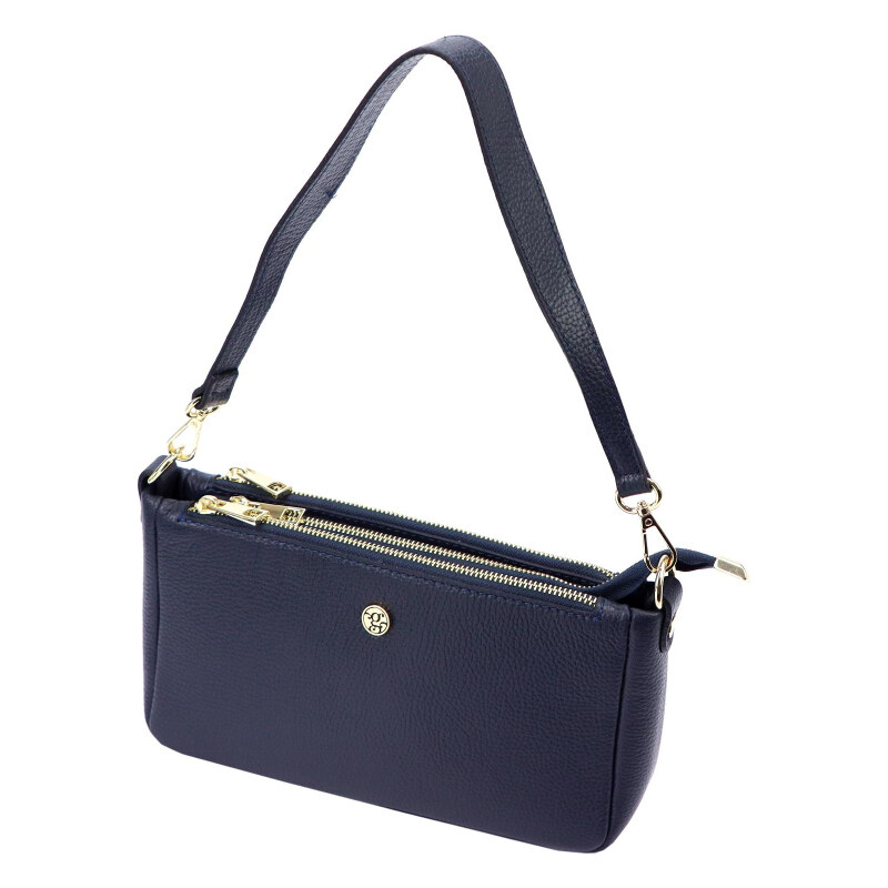 Kožená kabelka Gregorio modrá KZ54843 62179257