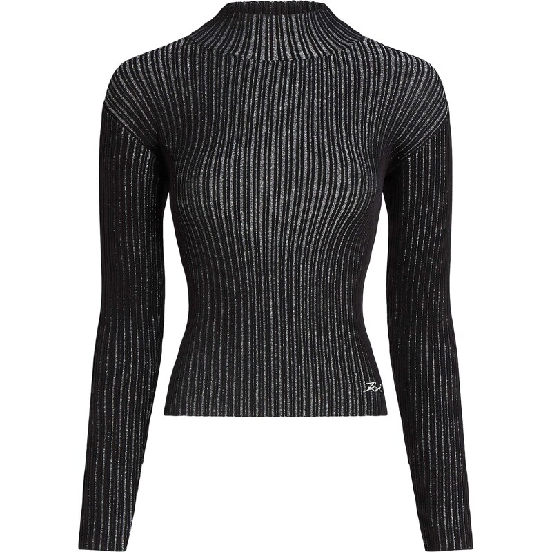 Karl Lagerfeld Sveter čierna / strieborná 57456135
